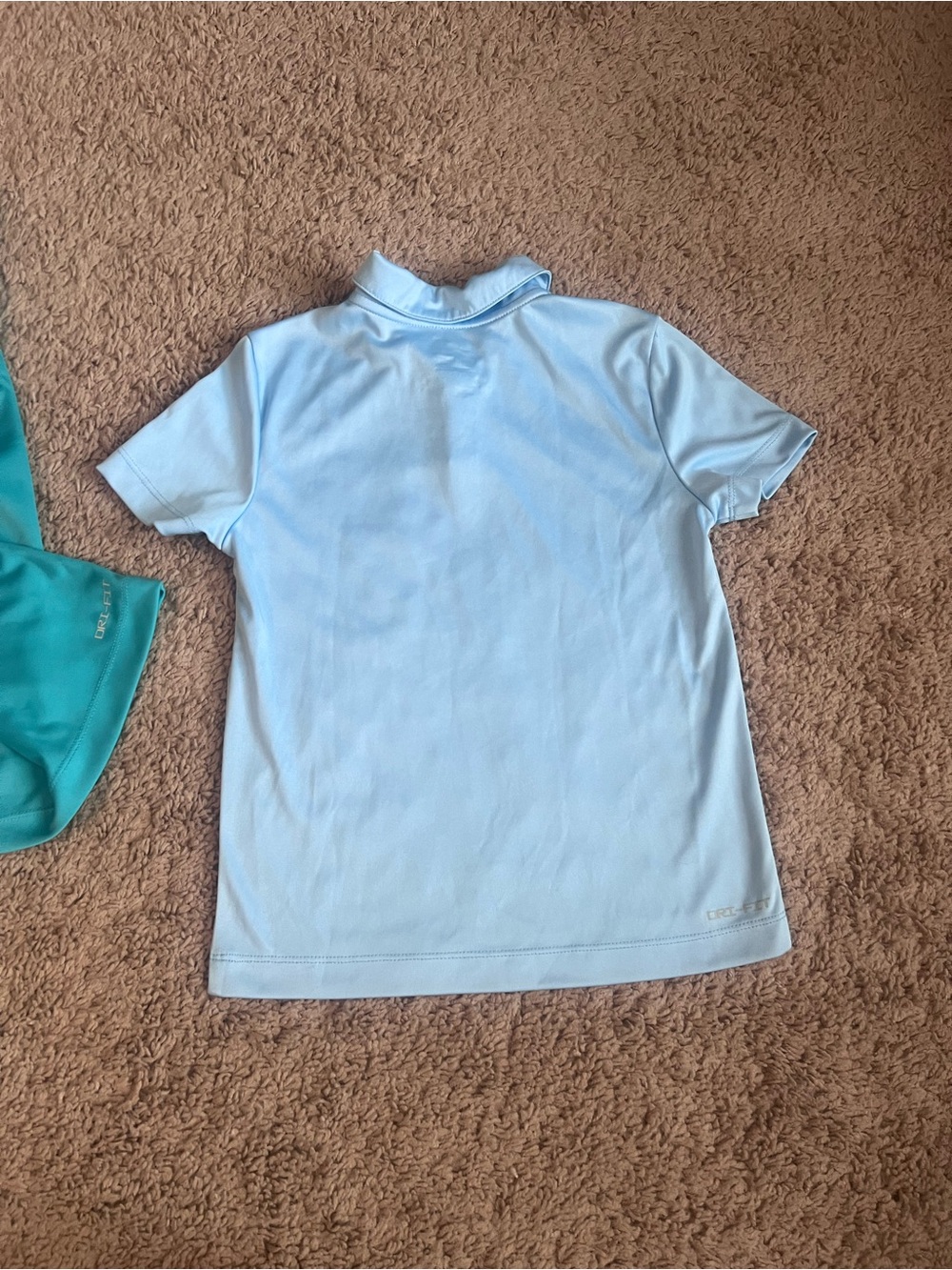 Nike Kids' Polo Bundle in Teal, Light Blue and Tan - Picture 6 of 7